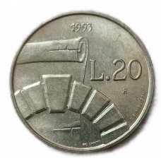 Сан-Марино 20 Лир 1993 год