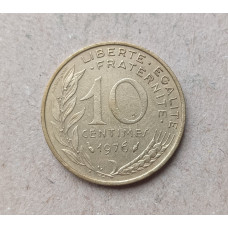 Франция 10 Сентим 1976 год 