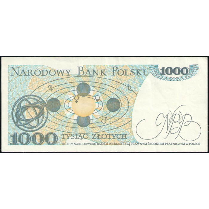 Польша 1000 Злотых 1982 год , Николай Коперник