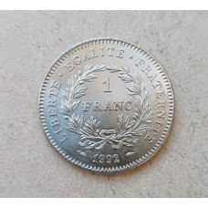 Франция 1 Франк 1992 год , 200 лет Французской Республике