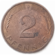 Германия , ФРГ 2 Пфеннига 1996 год , D