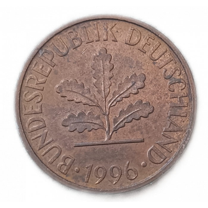 Германия , ФРГ 2 Пфеннига 1996 год , D