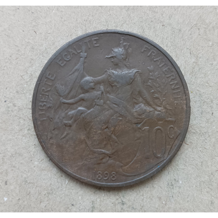 Франция 10 Сентим 1898 год 