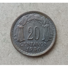 Чили 20 Сентаво 1950 год , Чилийский революционер Бернардо Хиггинс