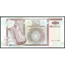 Бурунди 50 Франков 2007 год , UNC