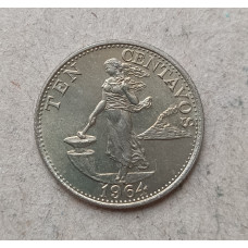 Филиппины 10 сентаво 1964 год