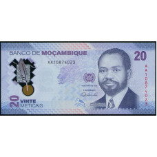 Мозамбик 20 Метикал 2024 год , UNC , Полимер