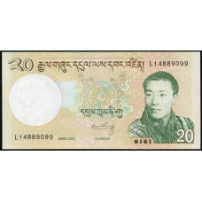 Бутан 20 Нгултрум 2013 год , UNC