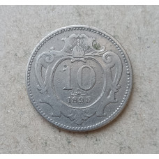 Австрия 10 Геллеров 1895 год