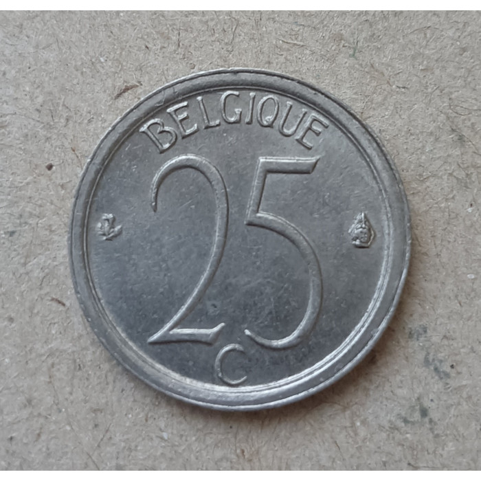 Бельгия 25 Сентим 1974 год 