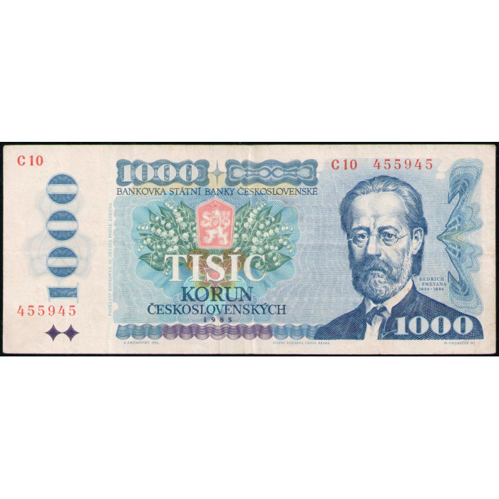 Чехословакия 1000 Крон 1985 год