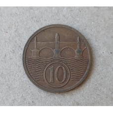 Чехословакия 10 Геллеров 1928 год , Мост
