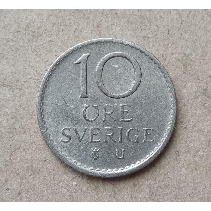Швеция 10 Эре 1968 год