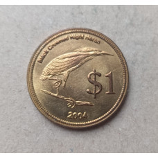 Килинг , Кокосовые Острова 1 Доллар 2004 год, Черная цапля