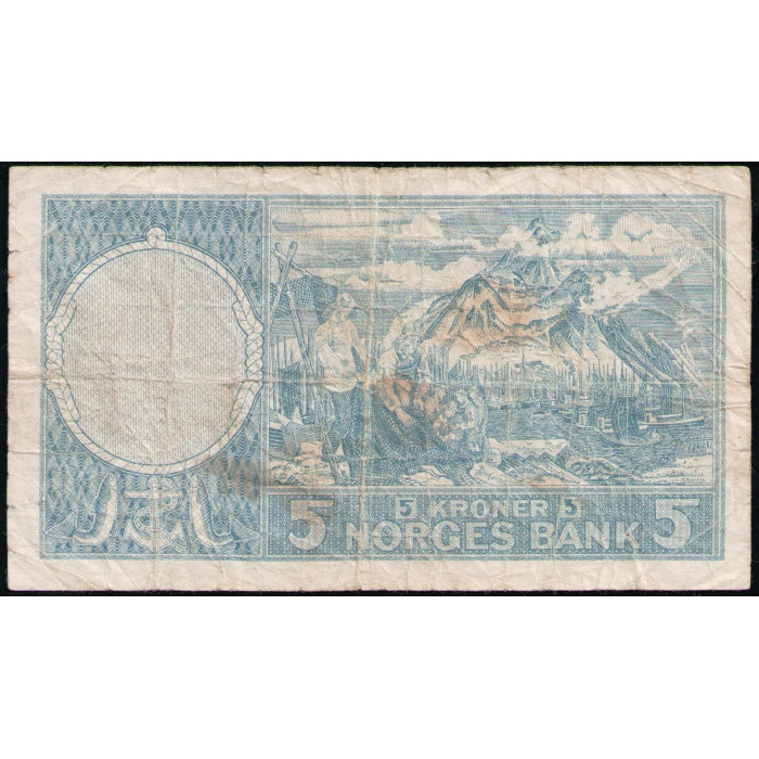 Норвегия 5 Крон 1956 год 