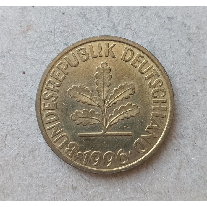 Германия , ФРГ 10 Пфеннигов 1996 год , D