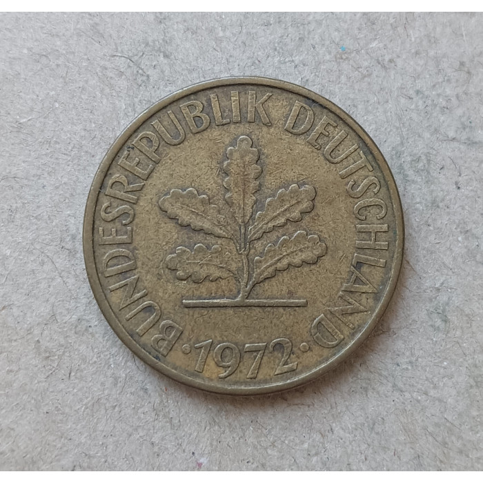 Германия , ФРГ 10 Пфеннигов 1972 год , D
