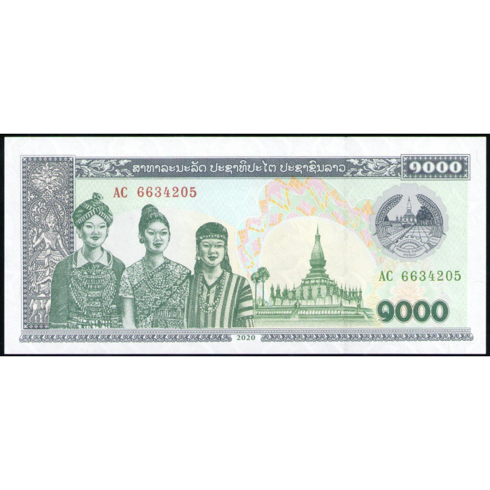 Лаос 1000 Кип 2020 год , UNC