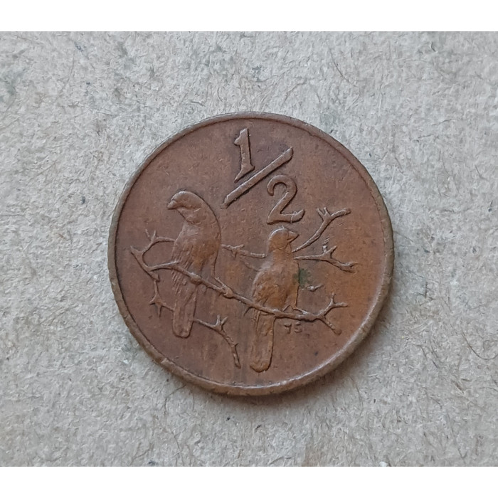 ЮАР 1/2 цента 1970 год , Воробей