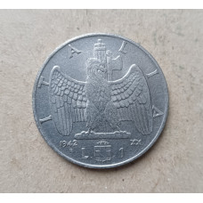Италия 1 Лира 1942 год