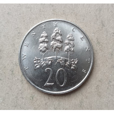 Ямайка 20 центов 1987 год