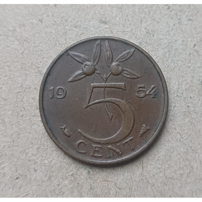 Нидерланды 5 Центов 1954 год