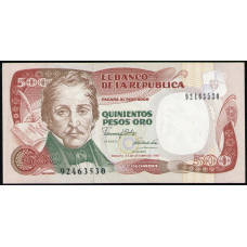 Колумбия 500 Песо 1990 год , XF, Генерал Франсиско Сантандер