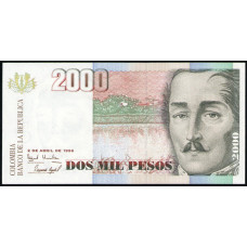Колумбия 2000 Песо 1996 год , UNC