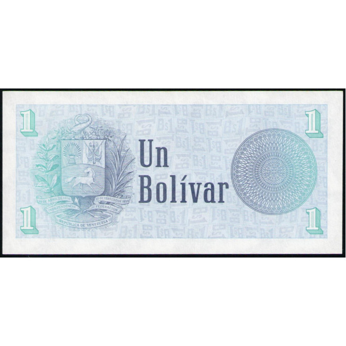 Венесуэла 1 Боливар 1989 год , UNC , Симон Боливар