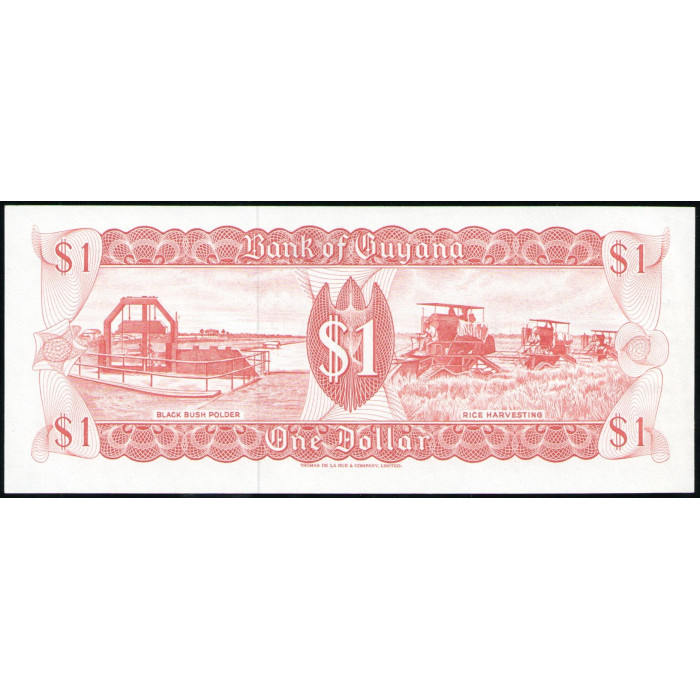 Гайана 1 Доллар 1992 год , UNC Гайана 1 Доллар 1992 год , UNC