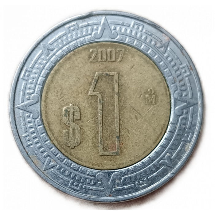 Мексика 1 Песо 2007 год , Биметалл
