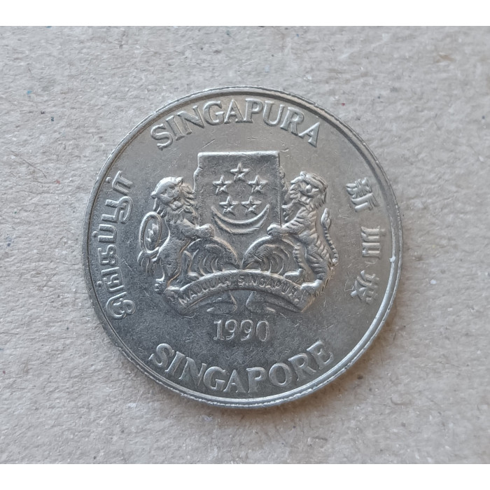 Сингапур 20 центов 1990 год