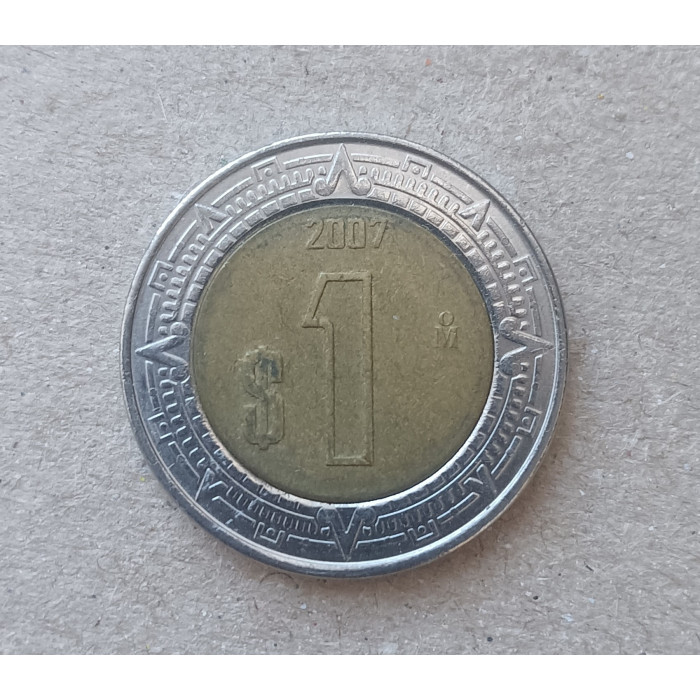 Мексика 1 Песо 2007 год , Биметалл