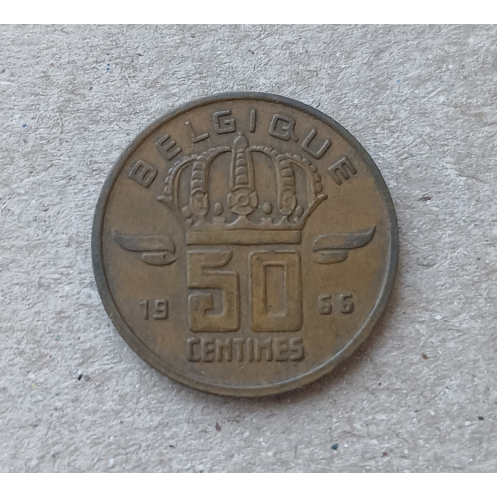 Бельгия 50 Сентим 1966 год