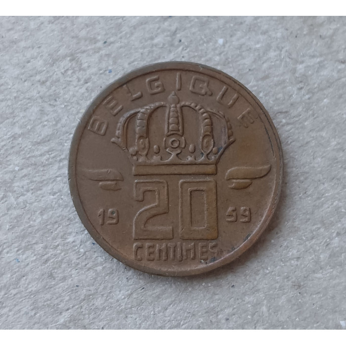 Бельгия 20 Сентим 1959 год