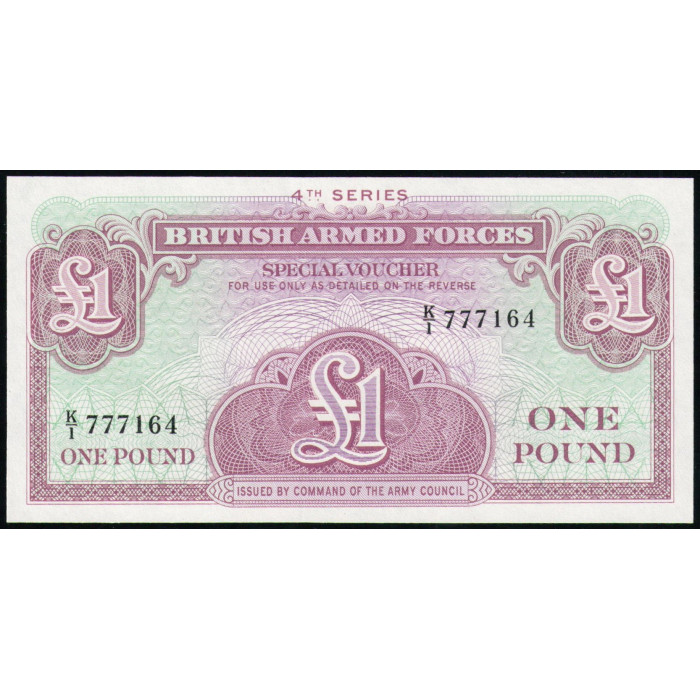 Великобритания 1 Фунт 1962 год , UNC , Британские Вооруженные Силы