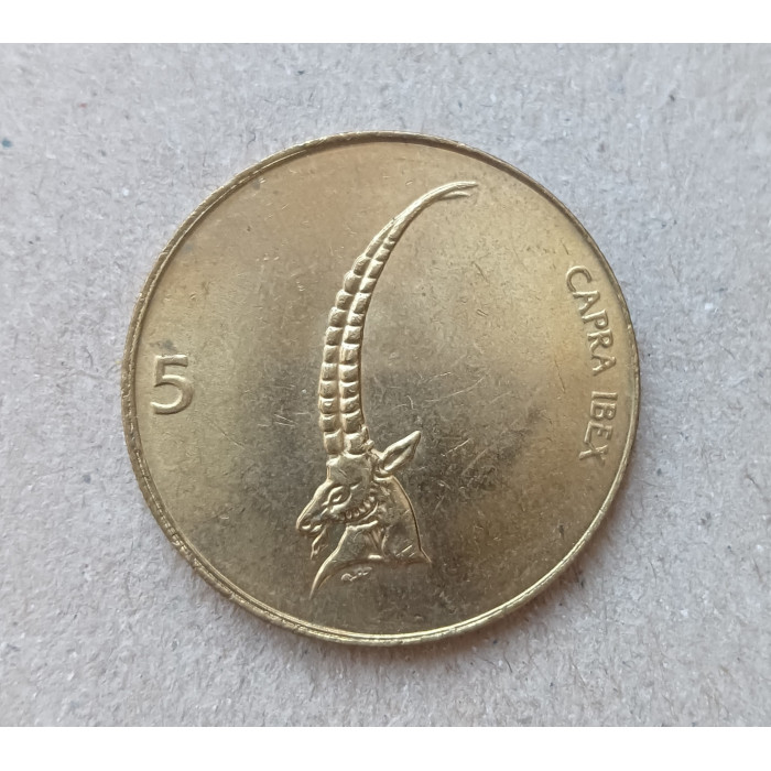 Словения 5 Толаров 1999 год , Ибекс , Альпийский козел