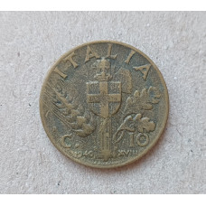 Италия 10 Чентезимо 1940 год 