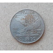 Италия 50 Чентезимо 1941 год , Орел