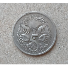 Австралия 5 Центов 1970 год , Австралийская ехидна