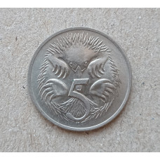 Австралия 5 Центов 1977 год , Австралийская ехидна