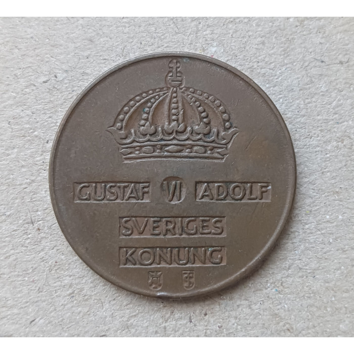 Швеция 5 Эре 1953 год , Густав 6