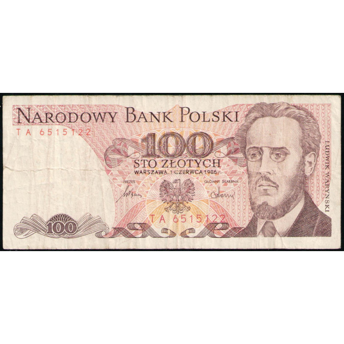Польша 100 злотых 1986 год 