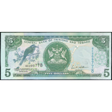 Тринидад и Тобаго 5 Долларов 2006 год , UNC, Птица Мотмот