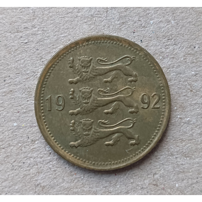Эстония 50 сентов 1992 год