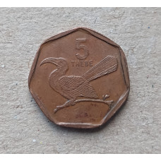 Ботсвана 5 Тхебе 2002 год , Птица-носорог