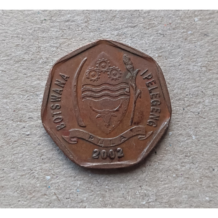 Ботсвана 5 Тхебе 2002 год , Птица-носорог Ботсвана 5 Тхебе 2002 год , Птица-носорог