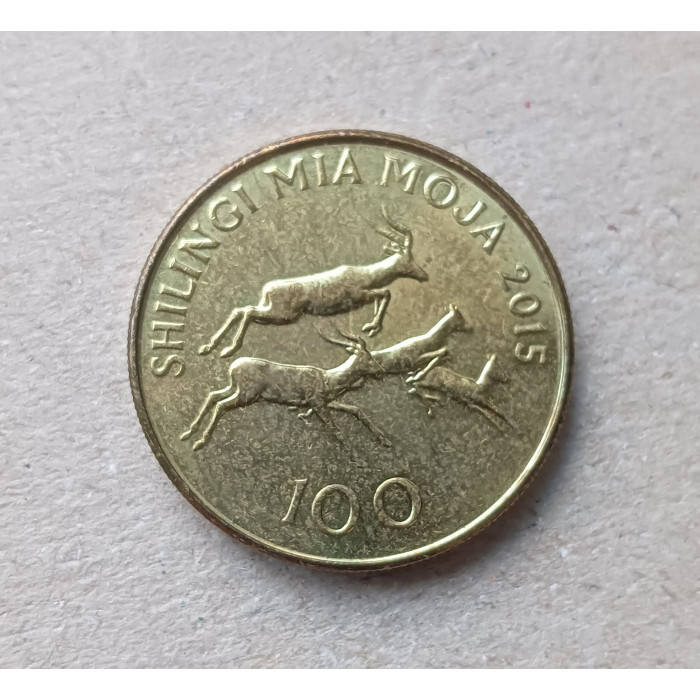 Танзания 100 Шиллингов 2015 год , Импала , Африканская антилопа Танзания 100 Шиллингов 2015 год , Импала , Африканская антилопа