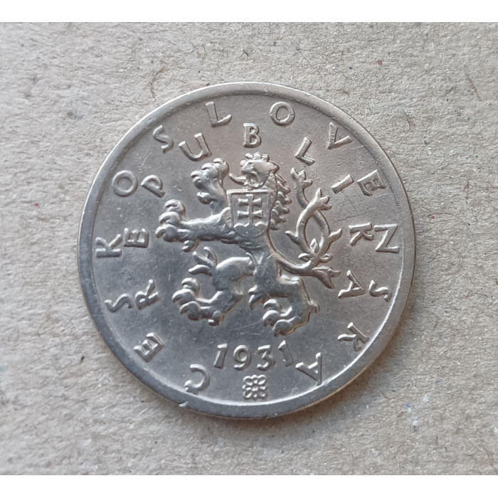 Чехословакия 50 Геллеров 1931 год  Чехословакия 50 Геллеров 1931 год