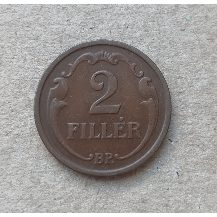 Венгрия 2 Филлера 1939 год Венгрия 2 Филлера 1939 год